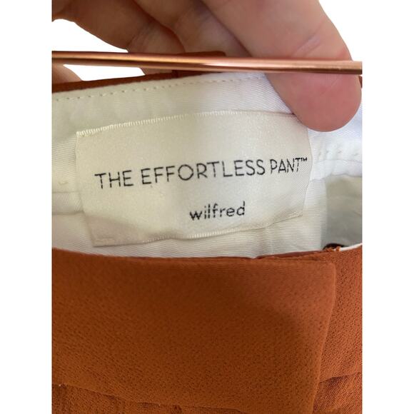 Aritzia The Effortless Pants Wilfred High Rise Wide Leg Pleated Anise Brown Sz S - Picture 6 of 10